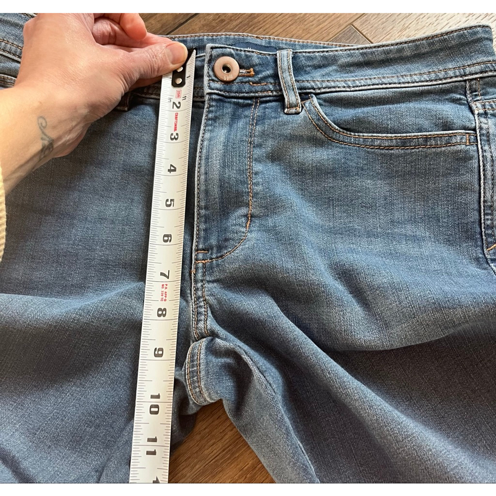 J. Jill Mid Blue Ankle Button-Tab Jeans - Picture 5 of 10